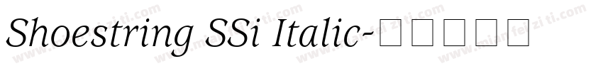 Shoestring SSi Italic字体转换
